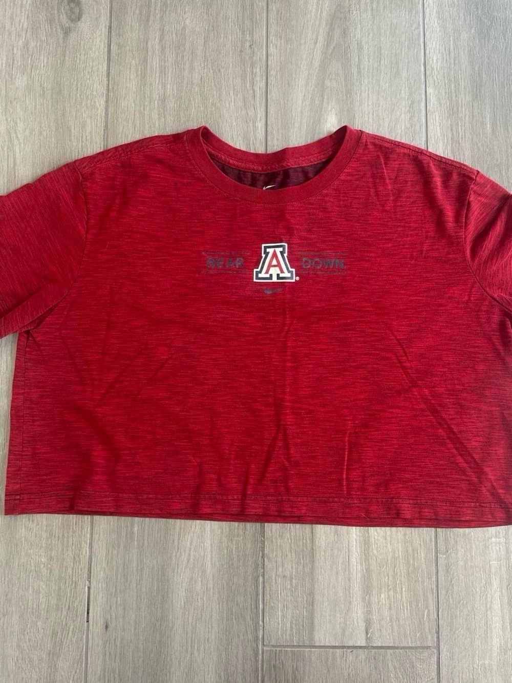 Nike Red Arizona 'A' Logo Cropped Tee